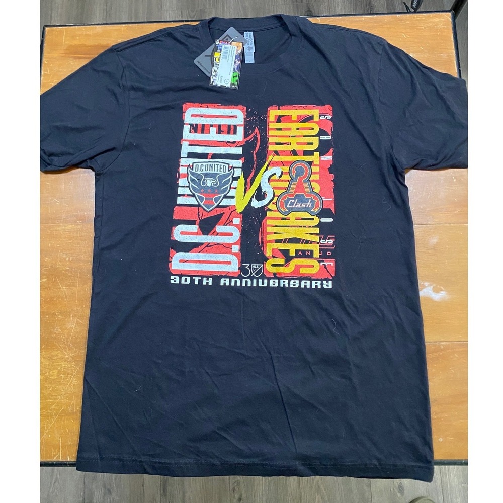 NWT 500 Level MLS 30th Anniversary DC United San Jose Earthquakes Mens L Black